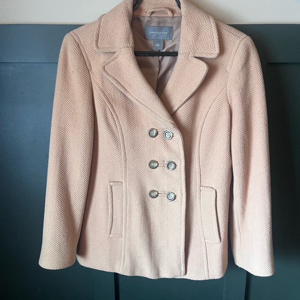 Ann Taylor Women's Beige Pea Coat
